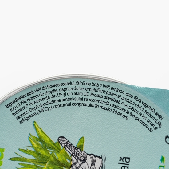 Pastă vegetală din bob cu ardei și tarhon 100g