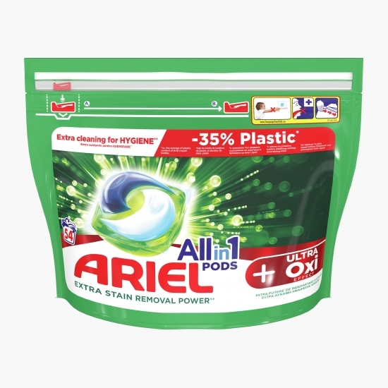 Detergent de rufe capsule All in One Pods +Oxi Effect, 54 spălări