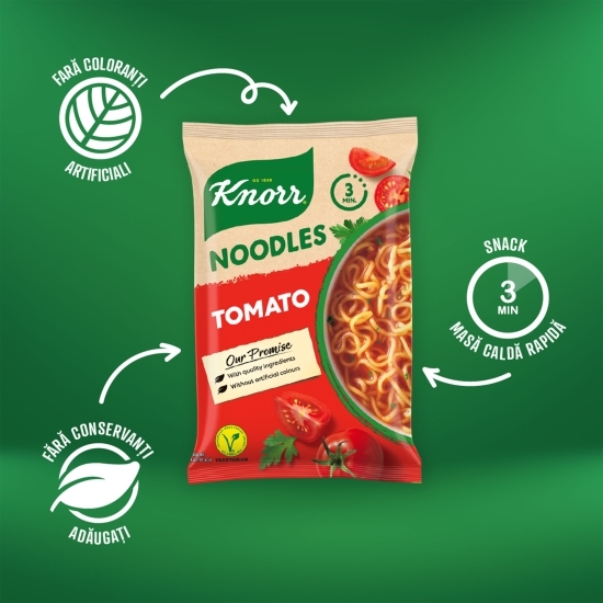 Supă instant noodles cu roșii 65g