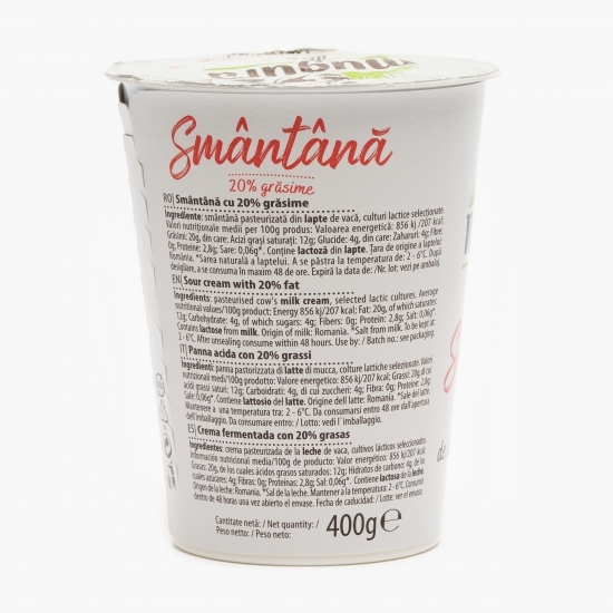 Smântână 20% grăsime 400g