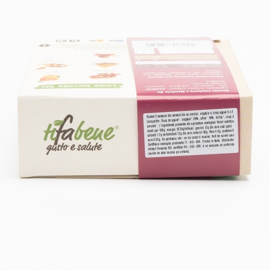 Pachet 5 batoane din cereale eco cu merișor, migdale și sirop agave 5x25g