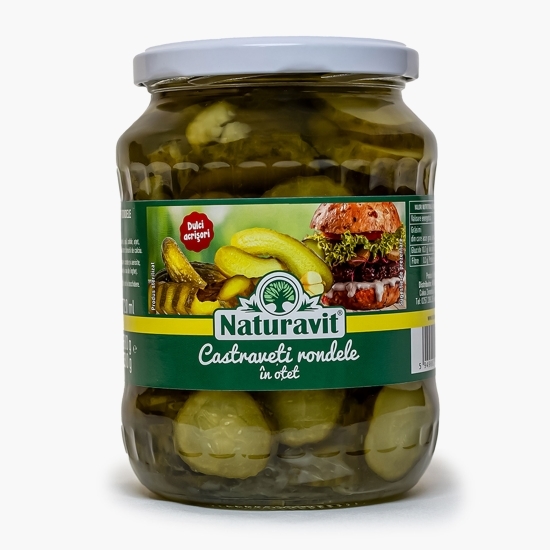 Castraveți rondele în oțet 680g