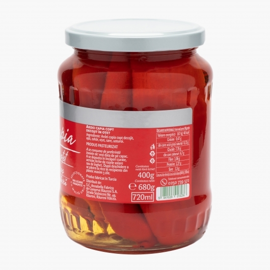 Ardei capia copt decojit în oțet 680g