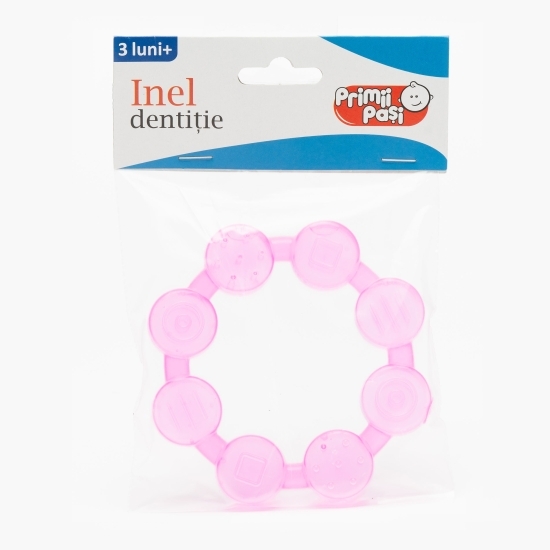 Inel gingival cu biluțe, mov, +3 luni