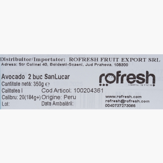 Avocado SanLucar 2 bucăți, 350g