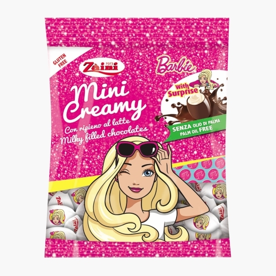 Praline de ciocolată cu lapte cu umplutură de cremă de lapte Mini Creamy Barbie, cu surpriză 39g