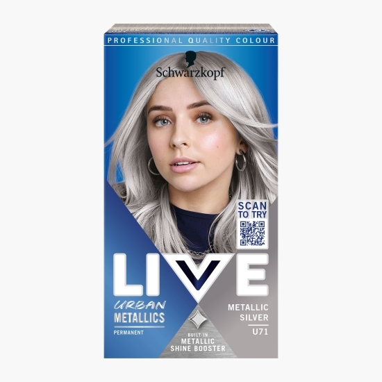 Vopsea de păr permanentă Urban Metallics U71 Metallic silver 142.5ml