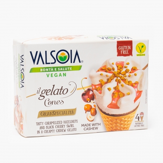 Înghețată cu caju și cireșe, fără gluten 4 buc, 472ml