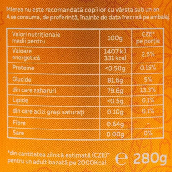 Miere cremă cu afine 280g