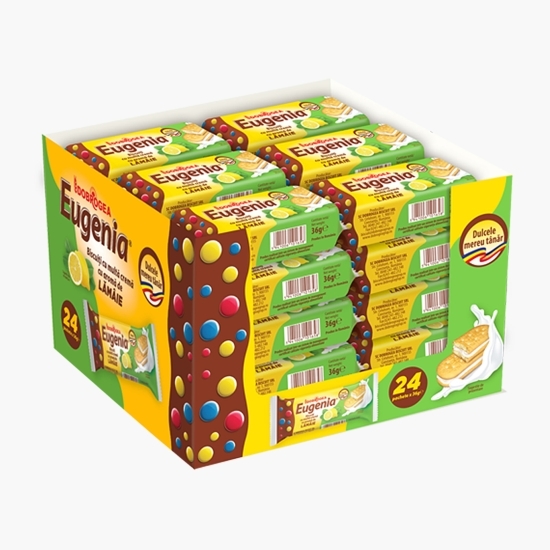 Biscuiți cu cremă și aromă de lămâie 864g (24x36g)