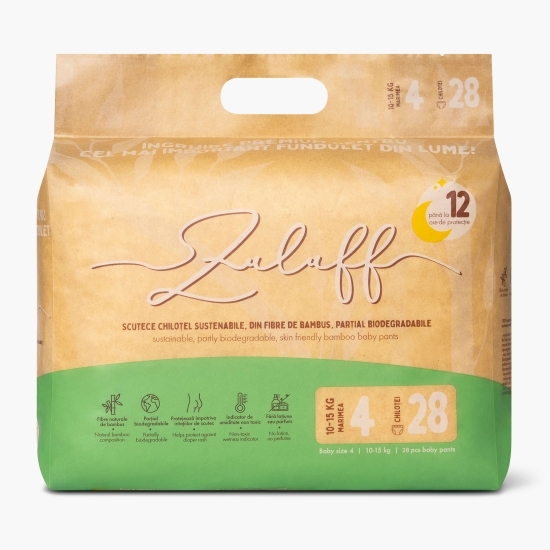 Scutece chiloțel din bambus mărimea 4, 10-15kg, 28 buc