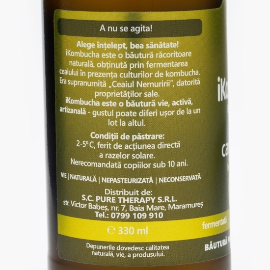 Kombucha băutură probiotică energizantă cu cardamom 330ml