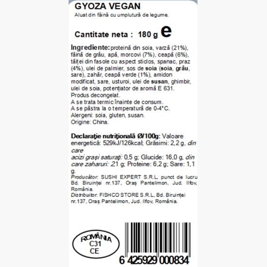 Gyoza Vegan 180g