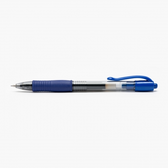 Roller cu gel G-2 ECO, retractabil, 0.7 mm, vârf mediu, albastru