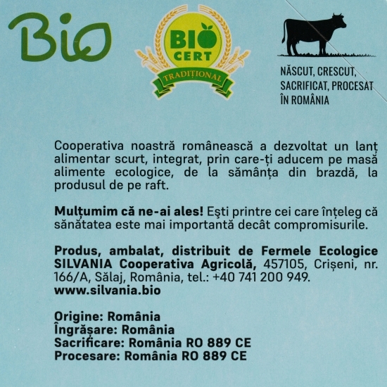 Hamburger din carne de vită eco 270g