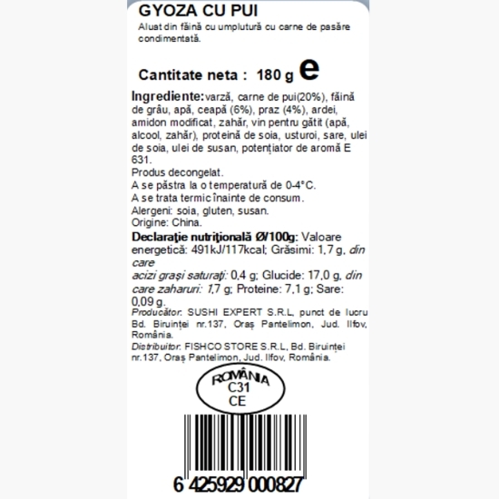 Gyoza cu pui 180g