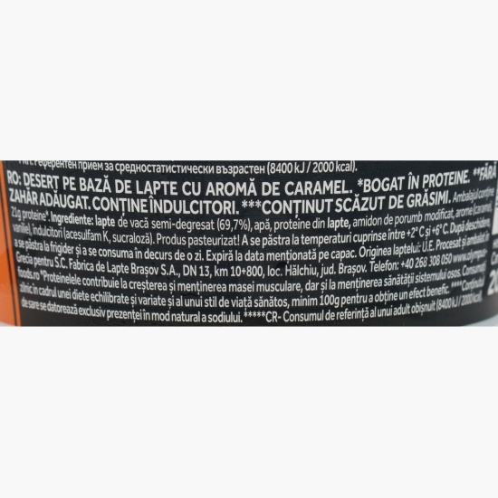 Budincă proteică cu aromă de caramel, fără zahăr adăugat 200g