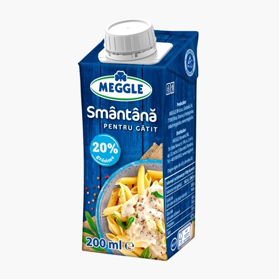 Smântână lichidă pentru gătit 20% grăsime 200ml