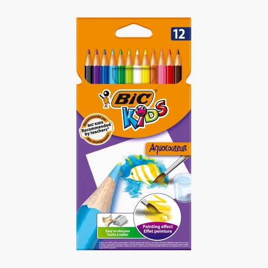 Creioane colorate Kids Aquacouleur 12 buc