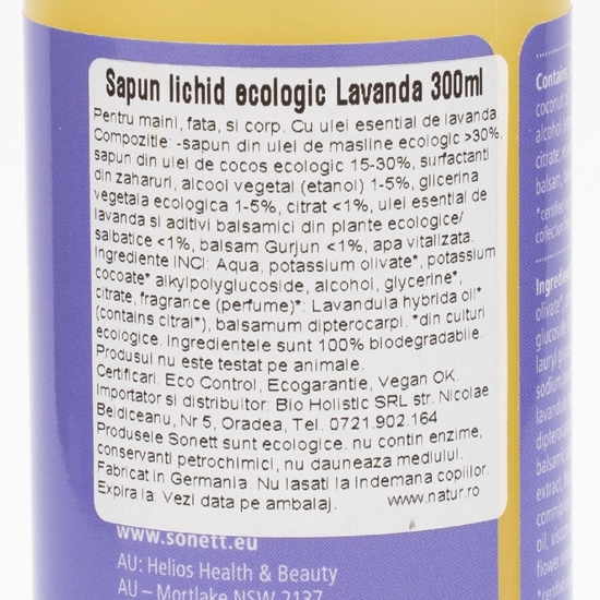 Săpun lichid bio, lavandă 300ml