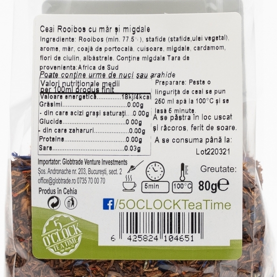 Ceai de rooibos cu măr și migdale 80g