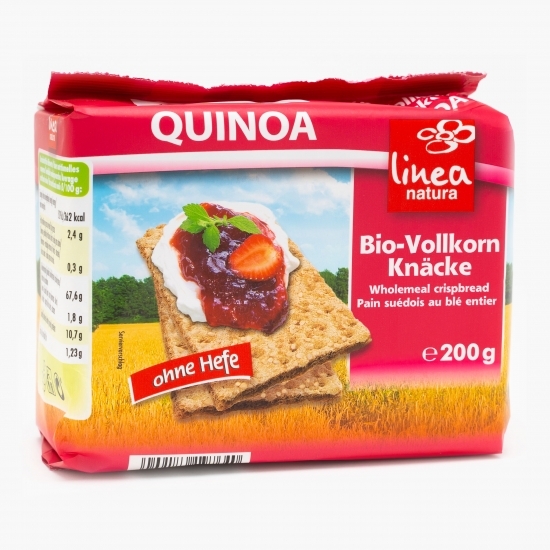 Pâine ecologică crocantă din făină integrală de quinoa, 200g