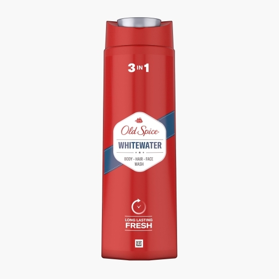 Gel de duș și șampon 3 în 1 Whitewater pentru corp, păr și față 400ml 