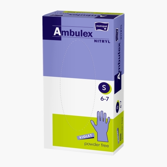 Mănuși nesterile nepudrate, violet, S, 100 buc