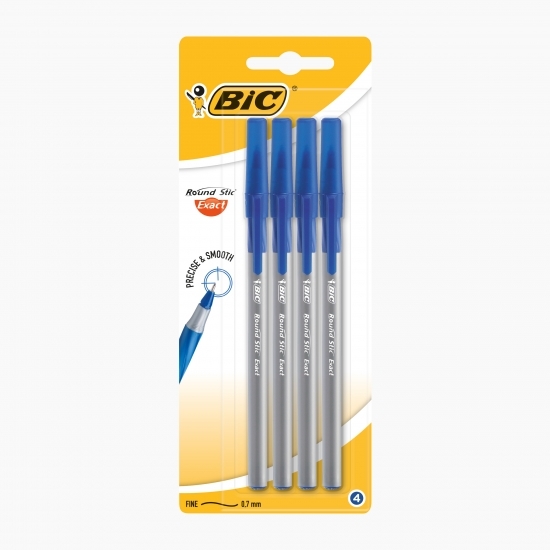 Set 4 pixuri Round Stic Exact albastru