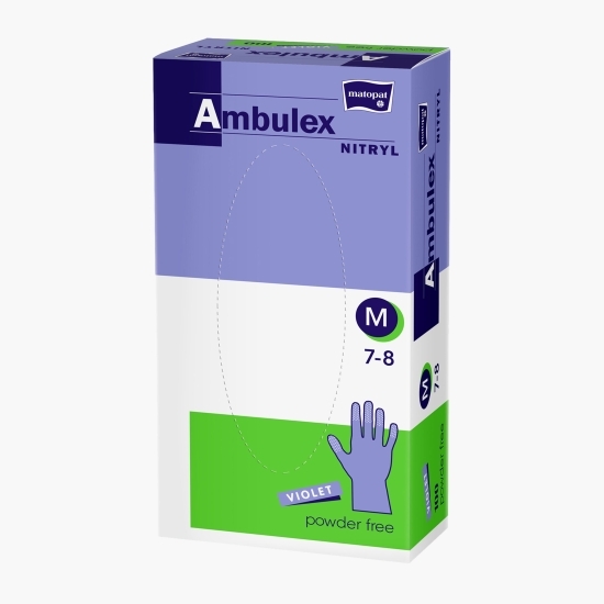 Mănuși nesterile nepudrate, violet, M, 100 buc