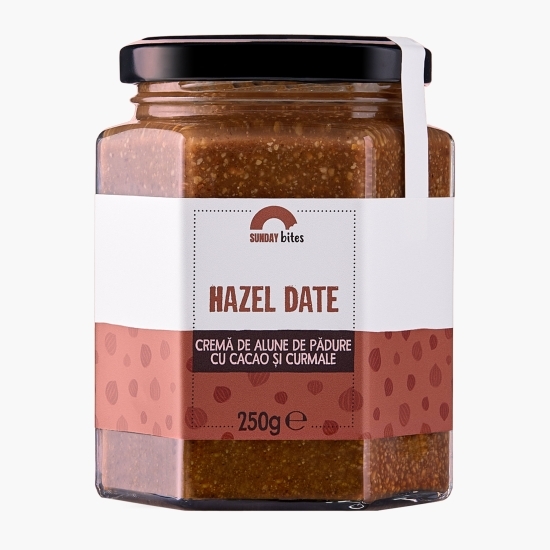 Cremă tartinabilă de alune de pădure cu cacao și curmale 250g