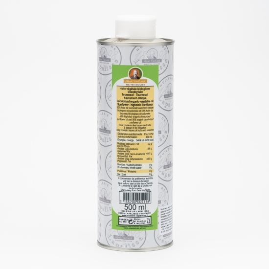Ulei de floarea-soarelui virgin eco dezodorizat (gust neutru) pentru gătit 500ml