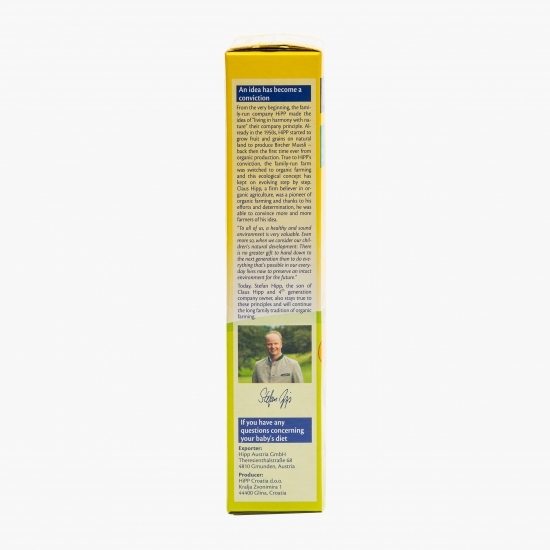 Fulgi de cereale ecologice și fructe, +10 luni,  200g 