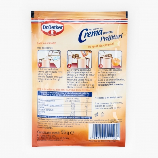 Mix de cremă pentru prăjituri cu gust de caramel 55g