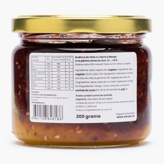 Budincă de chia cu vișine și mango 300g