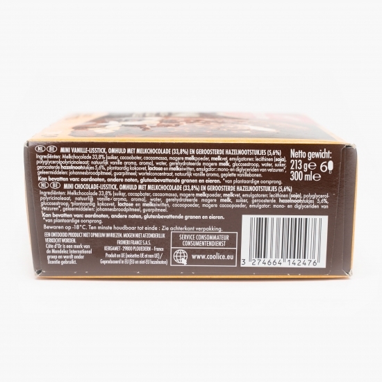 Înghețată pe băț cu ciocolată și vanilie 6x35.5g