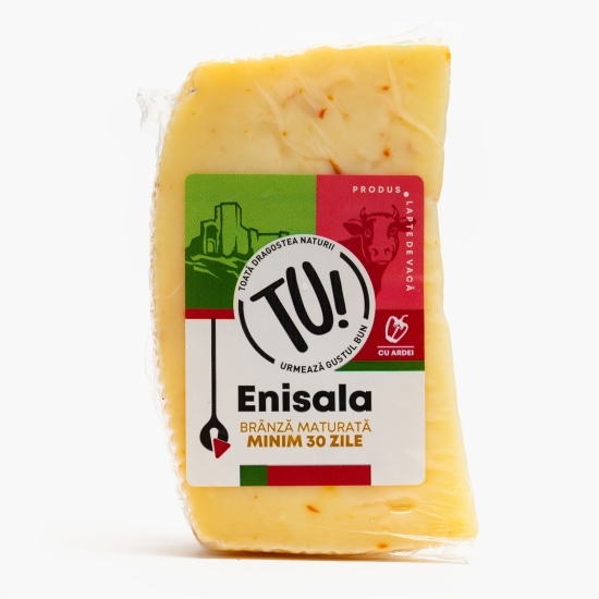 Brânză maturată Enisala cu ardei, maturată minim 30 zile, 250g