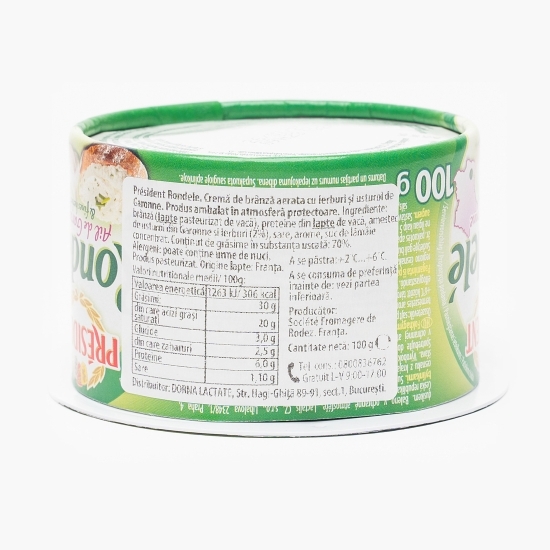 Cremă de brânză aerată Rondelé cu ierburi și usturoi de Garonne 100g