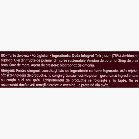 Felii pâine crocantă din ovăz integral fără gluten 150g