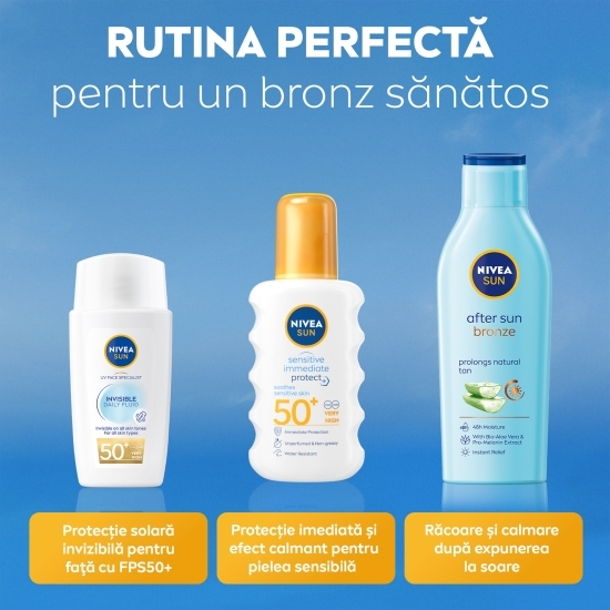 Spray de protecție solară cu acțiune rapidă SPF50+ Sensitive 200ml