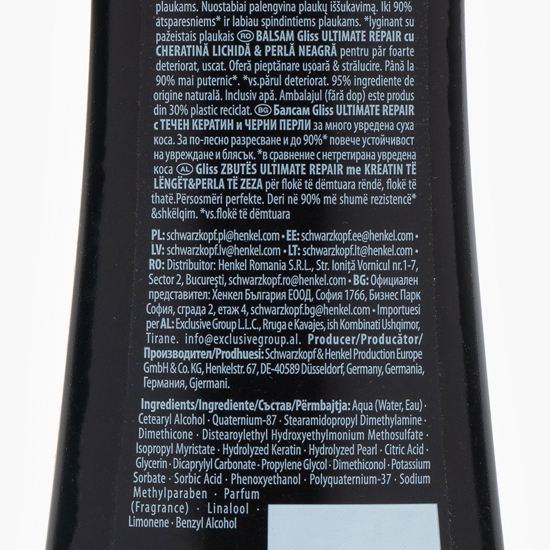 Balsam pentru păr uscat și extrem de degradat Ultimate Repair 200ml