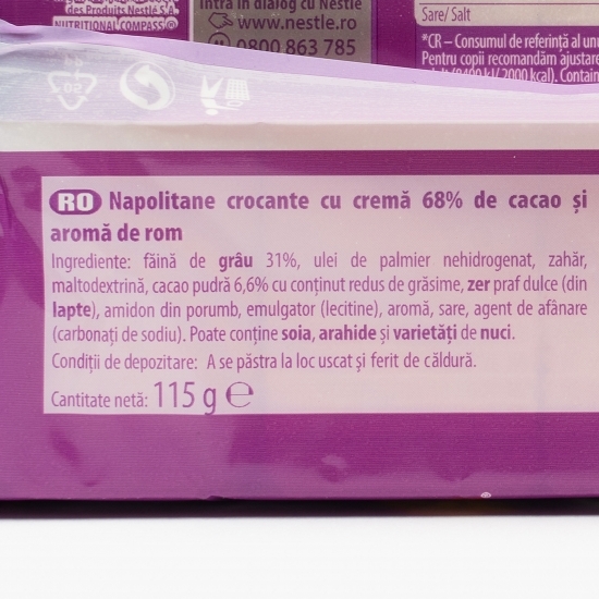 Napolitane ZiBună rom 115g