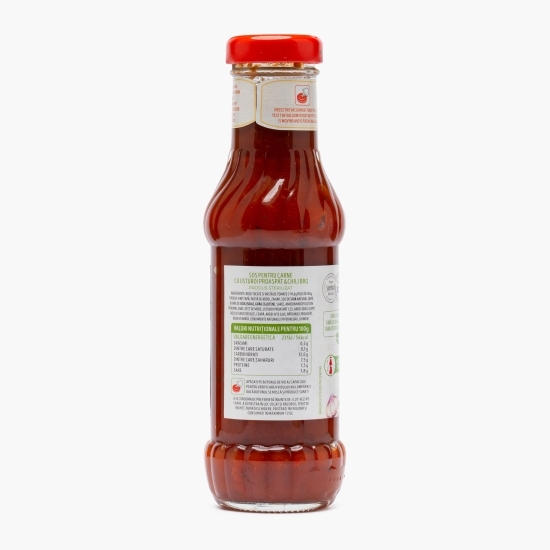 Sos pentru carne cu usturoi proaspăt și chili BBQ, 320g
