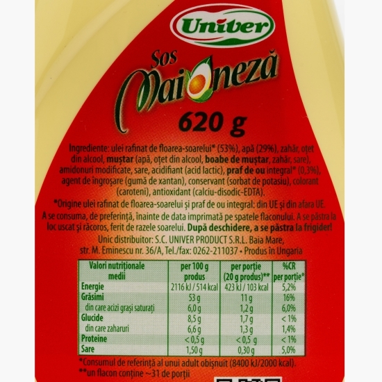 Sos maioneză 620g
