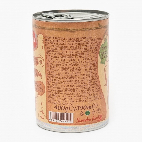 Ciorbă de văcuță cu dischis de verdețuri 400g