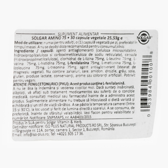 Amino 75, 30 capsule