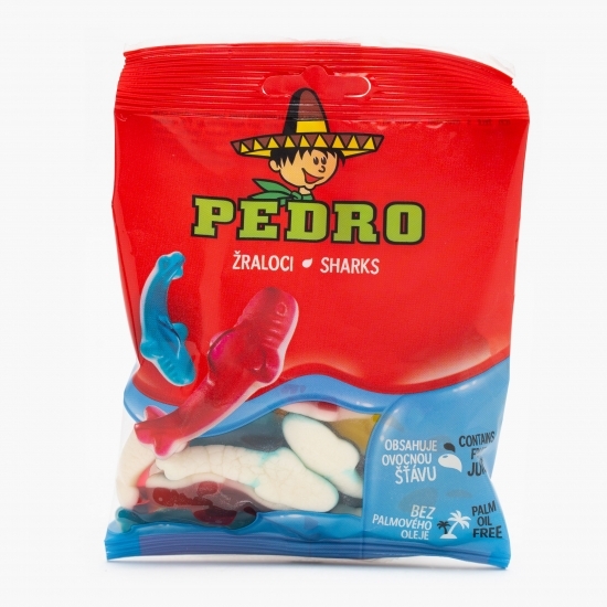 Jeleuri gumate în formă de rechini 80g