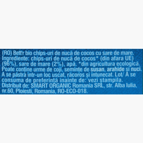 Chipsuri eco de cocos cu sare de mare franțuzească 70g