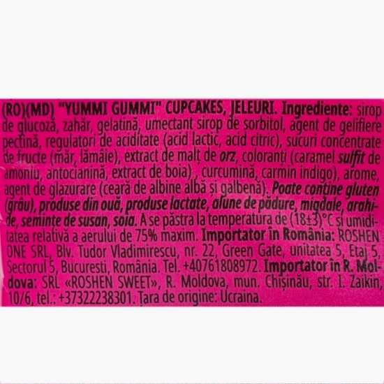 Jeleuri asortate Yummi Gummi Cupcakes 70g