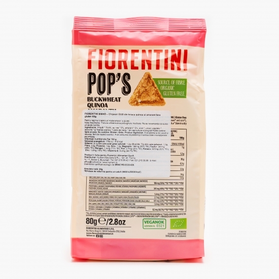 Chipsuri eco din hrișcă și quinoa fără gluten 80g 